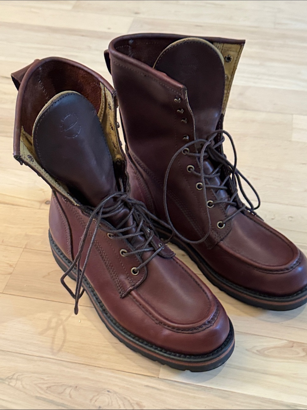Filson Uplander Leather Hunting Boots Shoes Brown Size 8.5 D